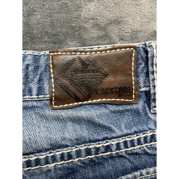 Rock & Roll Denim Jeans Women's 18R BB Gun Regular Fit Boot Cut Western Distress - Picture 2 of 16